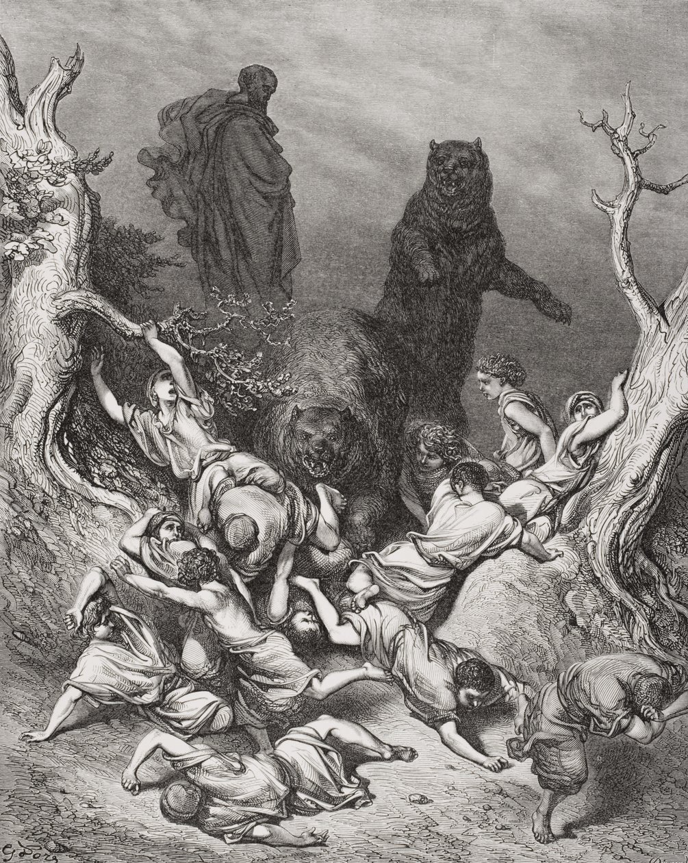The Children Destroyed by Bears, illustrasjon fra Dores 