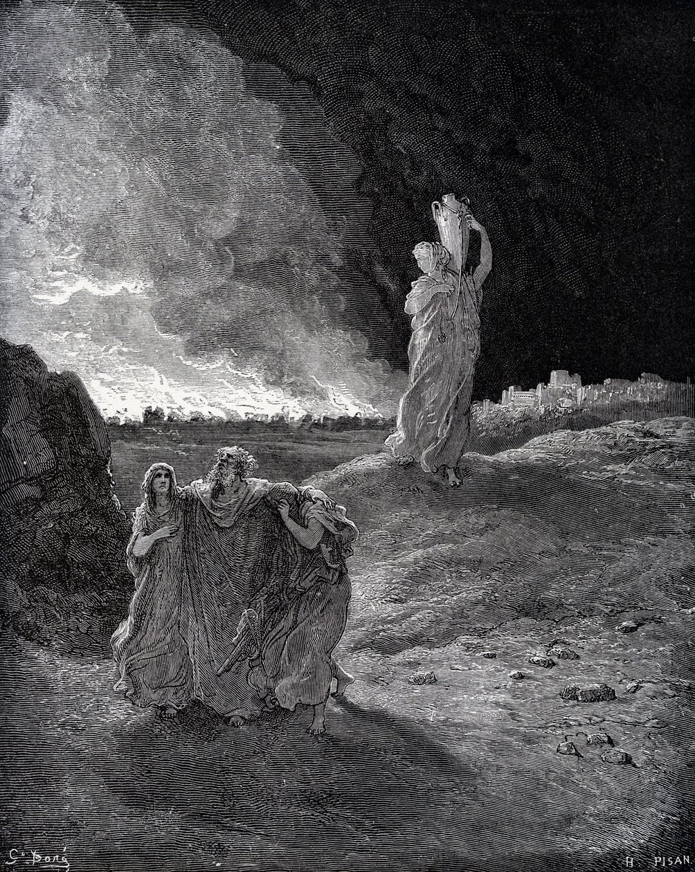 Ødeleggelsen av Sodoma av Gustave Dore