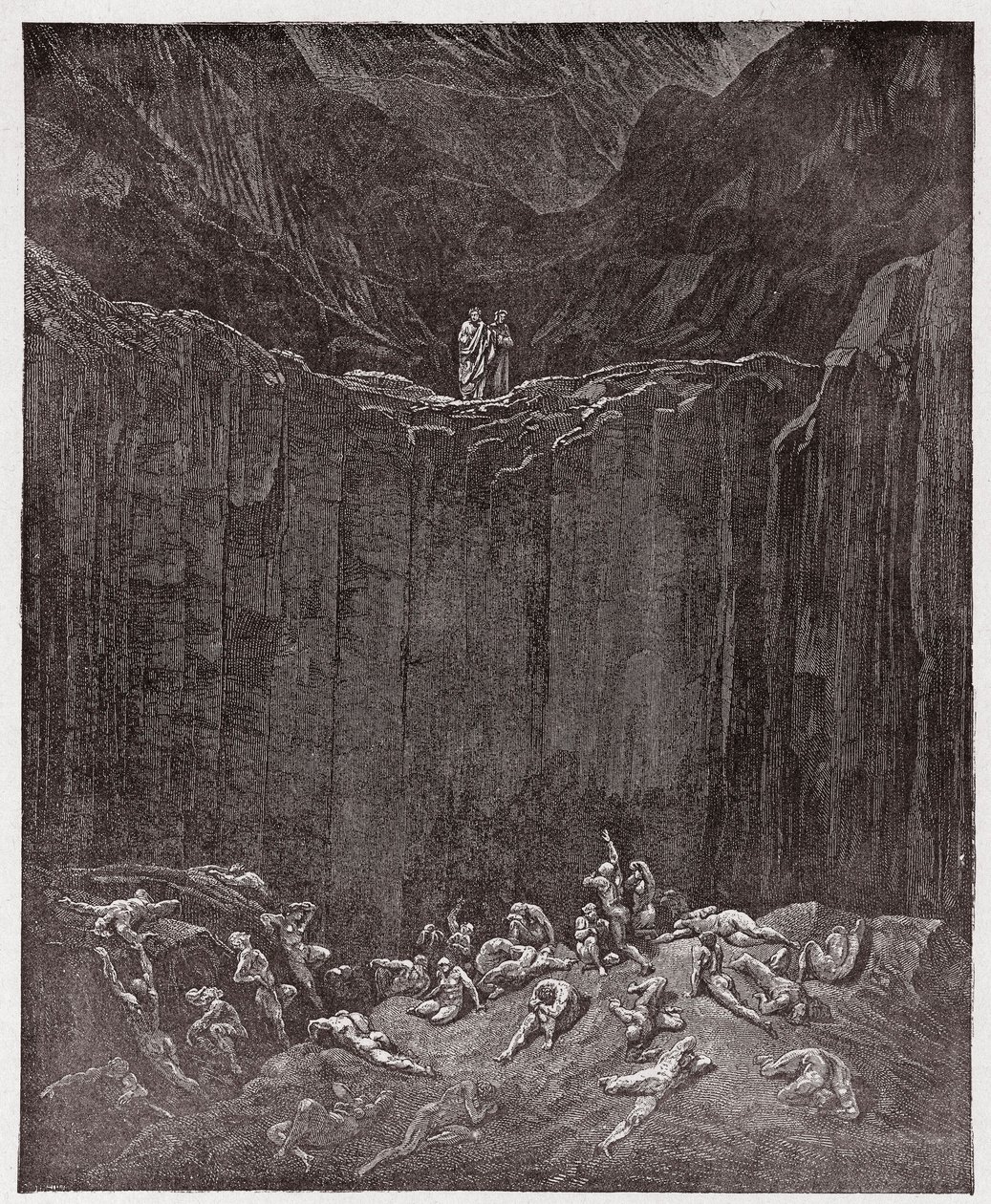 The Divine Comedy (La Divina Commedia, La Divine Comedie), Inferno, Canto 29: Forfalskerne plaget i dalen - av Dante Alighieri (1265-1321) - Illustrasjon av Gustave Dore (1832-1883) av Gustave Dore