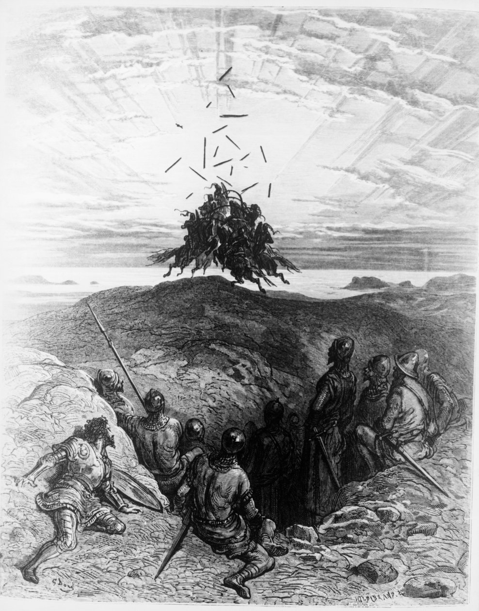 The Frenzy of Orlando av Gustave Dore