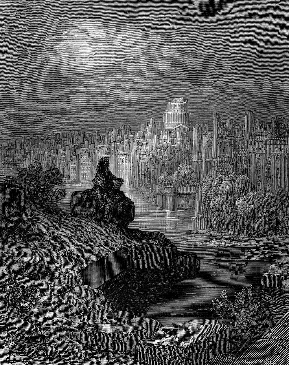 The New Zealander av Gustave Doré av Gustave Dore