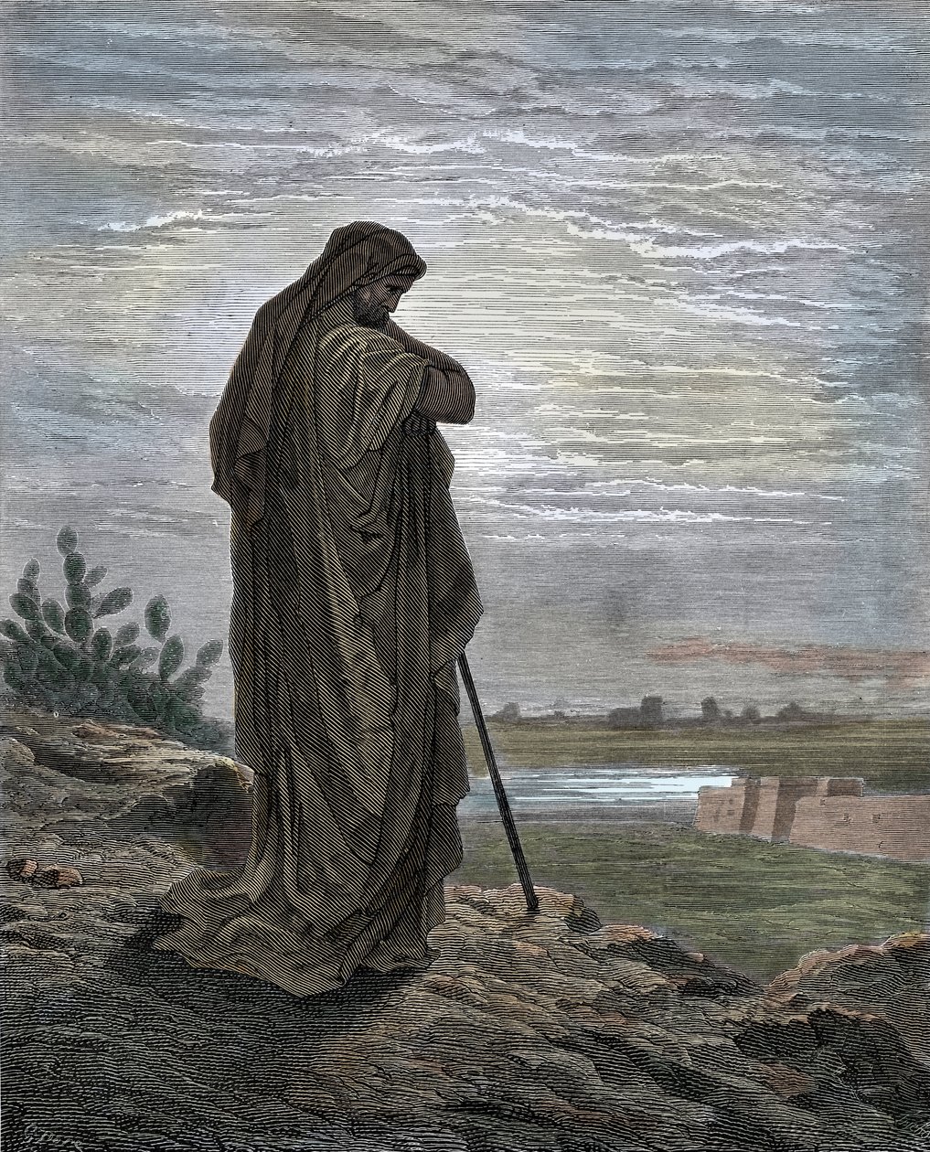 Profeten Amos-gravering fra "Bibelen" av Gustave Dore (1832-1883) av Gustave Dore