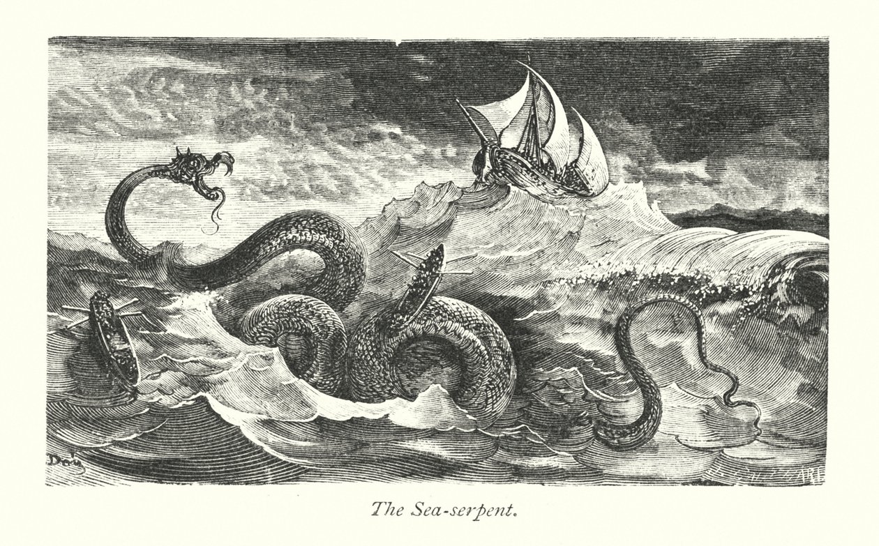 Sjøslangen (gravering) av Gustave Dore