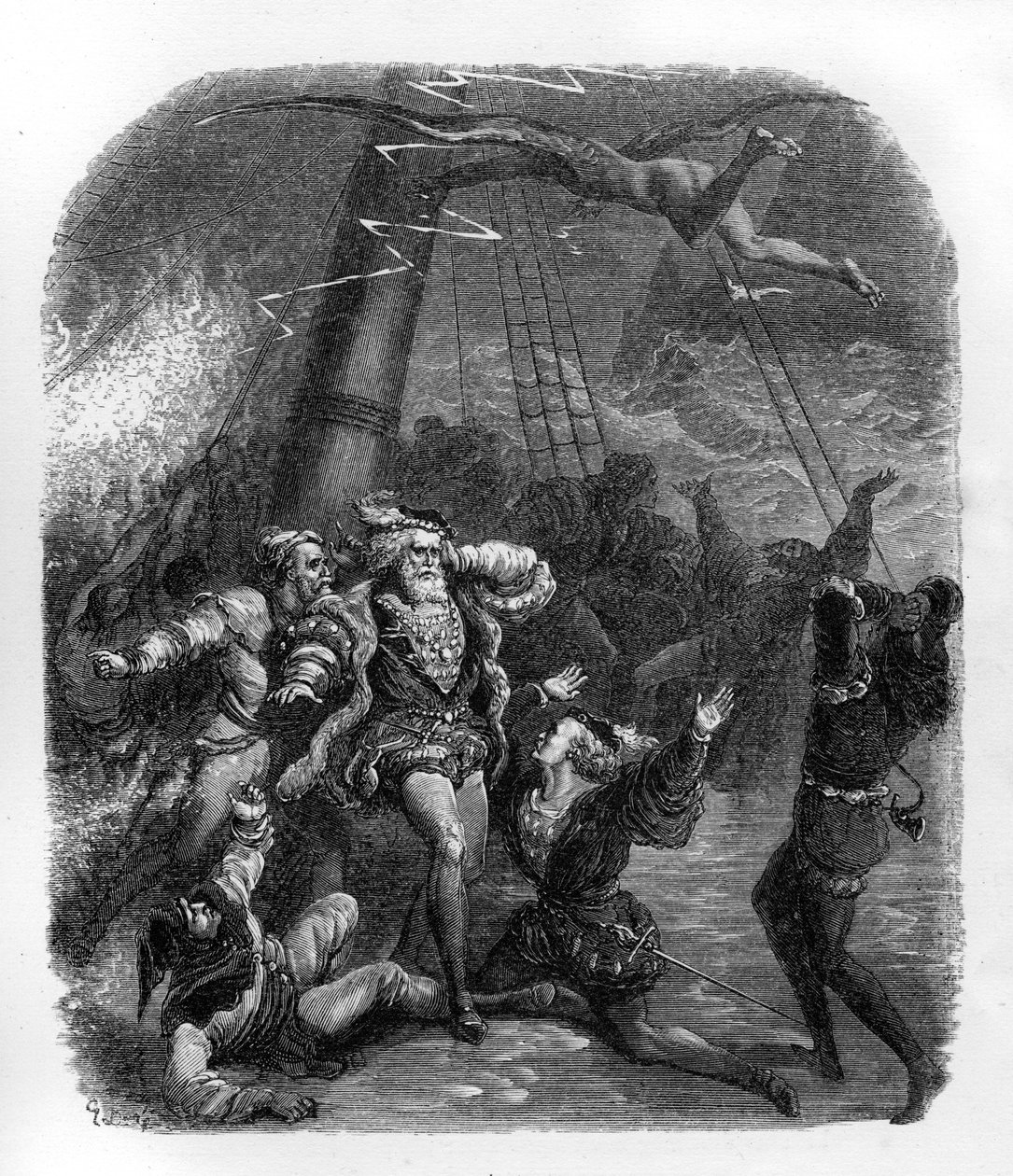 Stormen - Shakespeare av Gustave Dore