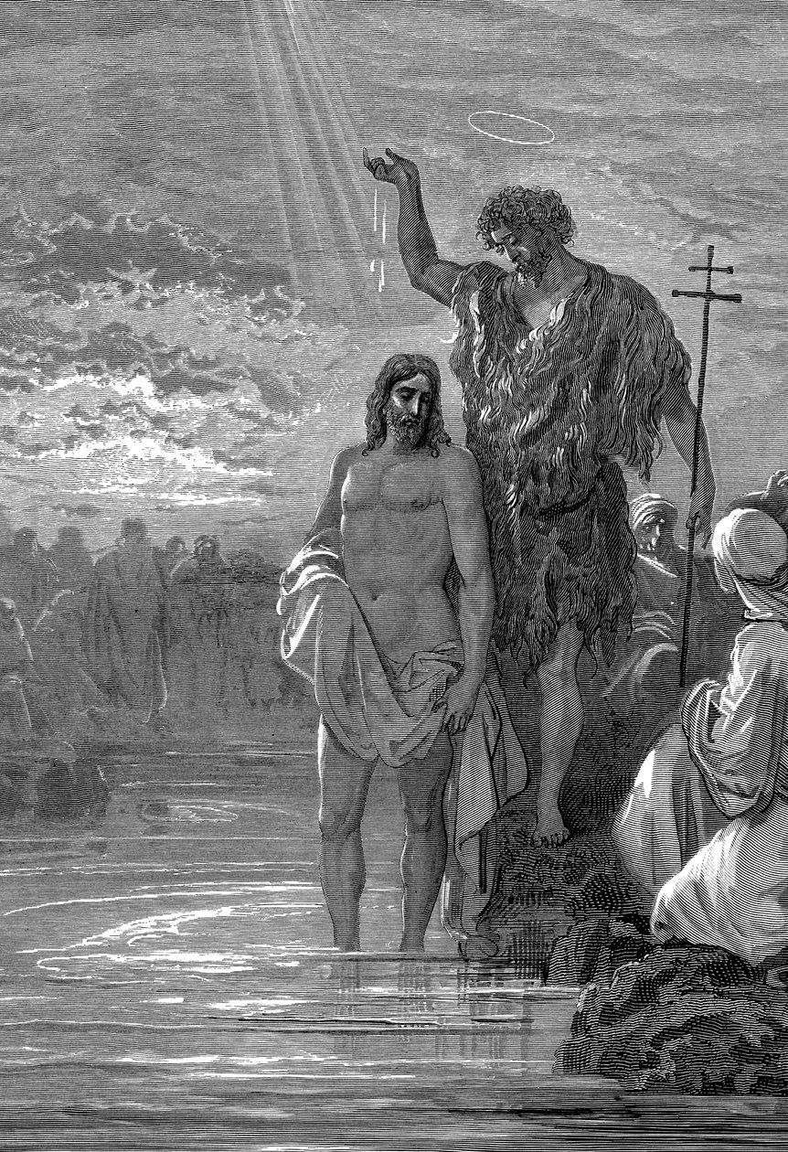 Kristi dåp, 1. århundre, 1865-1866 av Gustave Dore