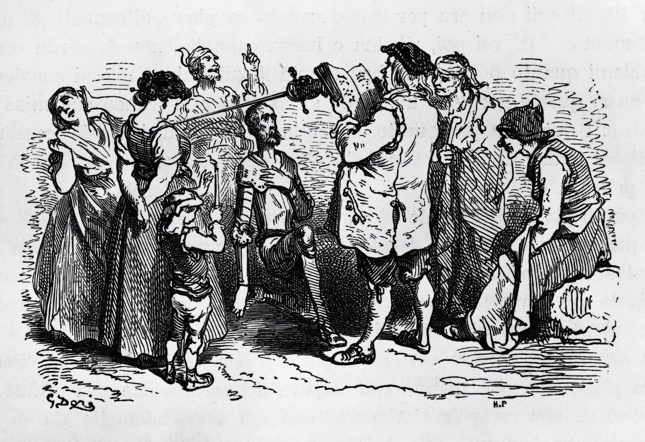 Induksjonen av Don Quijote, illustrert av Gustave Dore