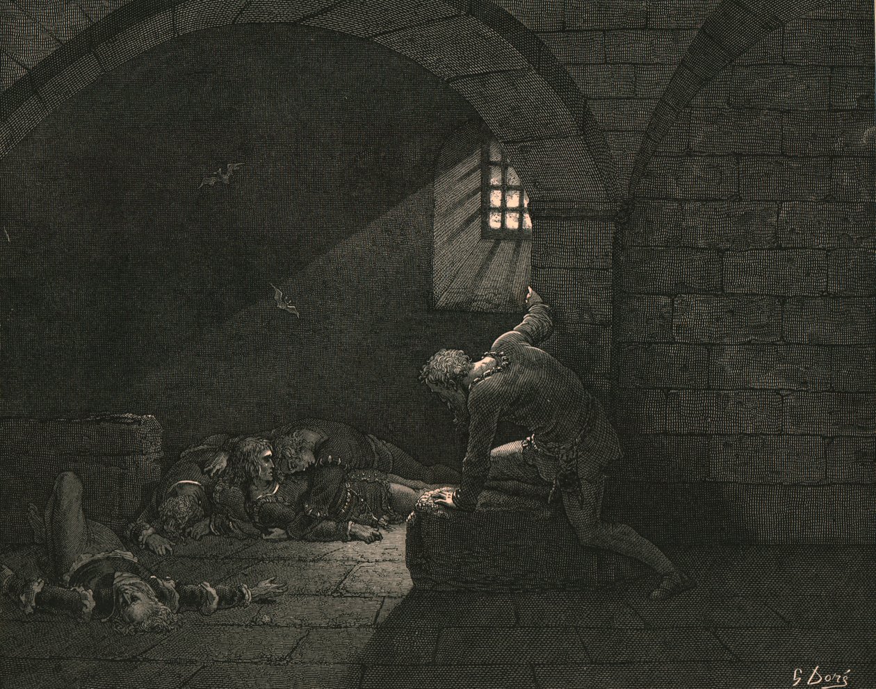 Så fikk fasten mestring av sorgen, c1890. av Gustave Dore