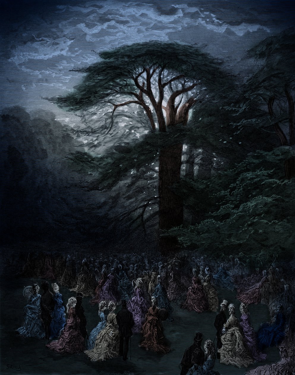 Viktoriansk fest i London, Chiswick av Doré av Gustave Dore
