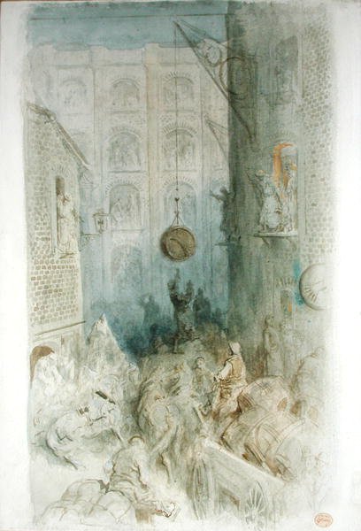 Warehouses, London (penn og blekk og akvarell på papir) av Gustave Dore