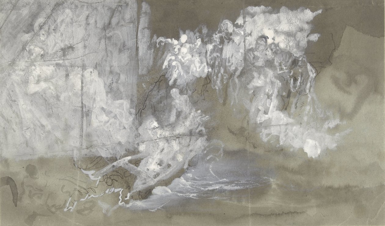 Sky der figurer flyter av Gustave Dore