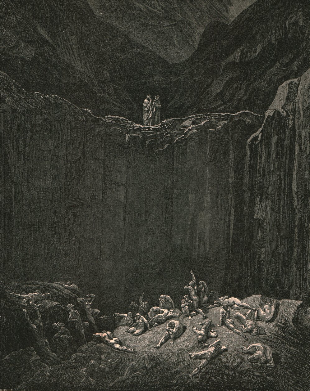 ...allsøkende rettferdighet, dommedag for å straffe falsknere, c1890. av Gustave Dore