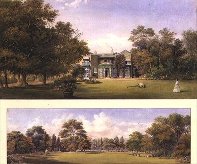 To utsikter over Old Grove House, Middlesex av Gustave Ellinthorpe Sintzenich
