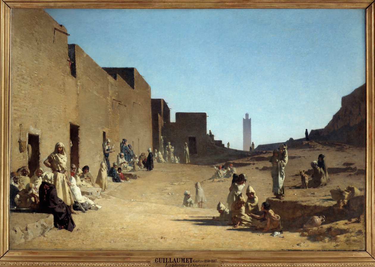 Laghouat. Algerisk Sahara. Maleri av Gustave Guillaumet (1840-1887) av Gustave Guillaumet