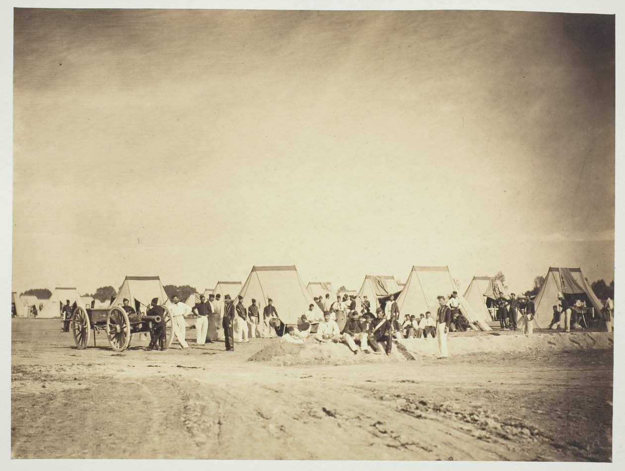 Artillerileiring, Camp de Chalons av Gustave Le Gray