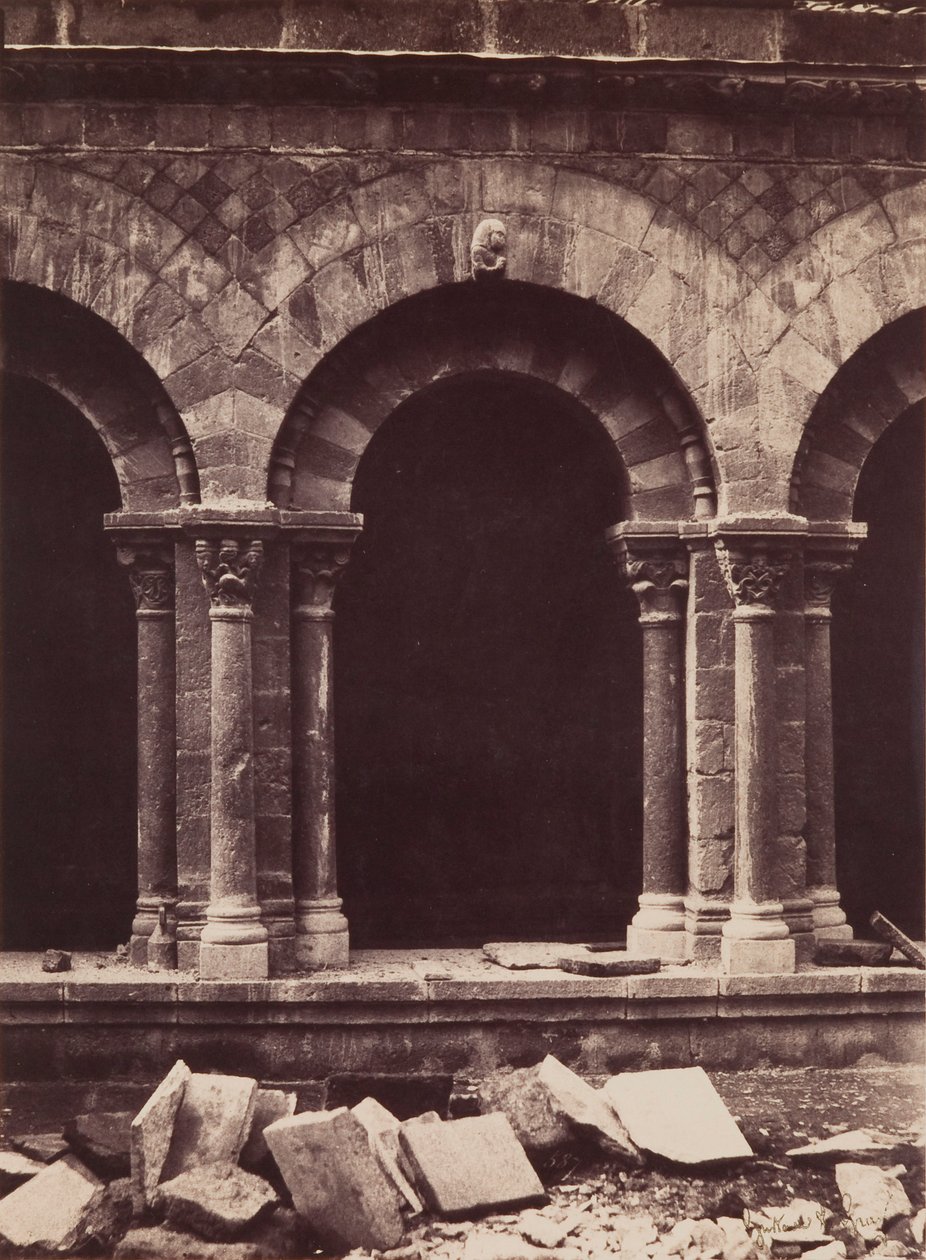 Notre-Dame-katedralen, detalj av klosterarkaden, Le Puy av Gustave Le Gray