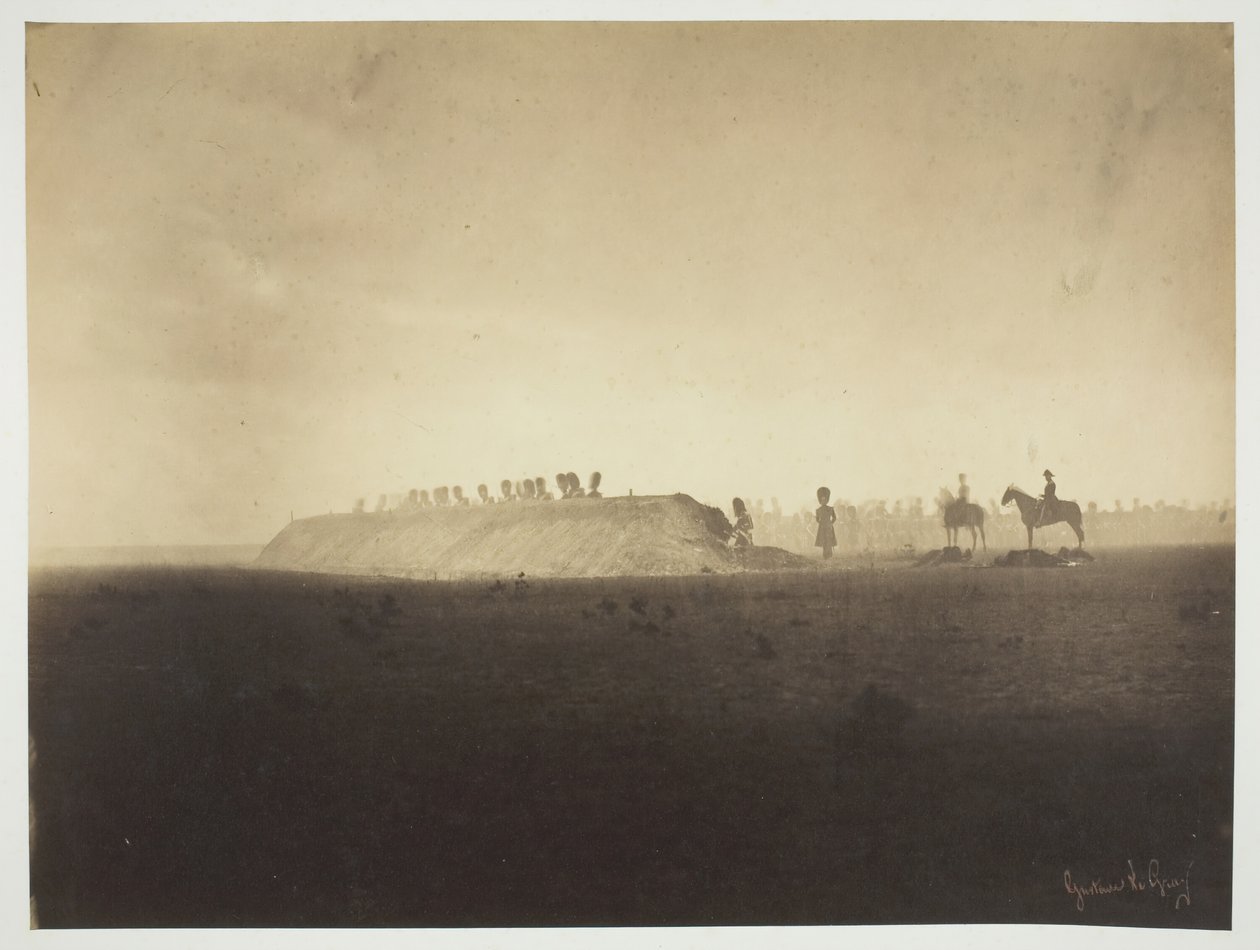 Chalons encampment: Manøvrer 3. oktober Camp de Châlons: manøvrer 3. oktober 1857. av Gustave Le Gray