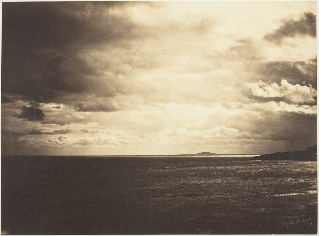 Skyet himmel, Middelhavet av Gustave Le Gray