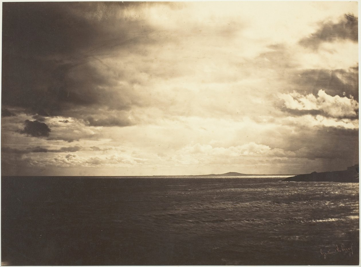 Skyet himmel, Middelhavet, 1857. av Gustave Le Gray