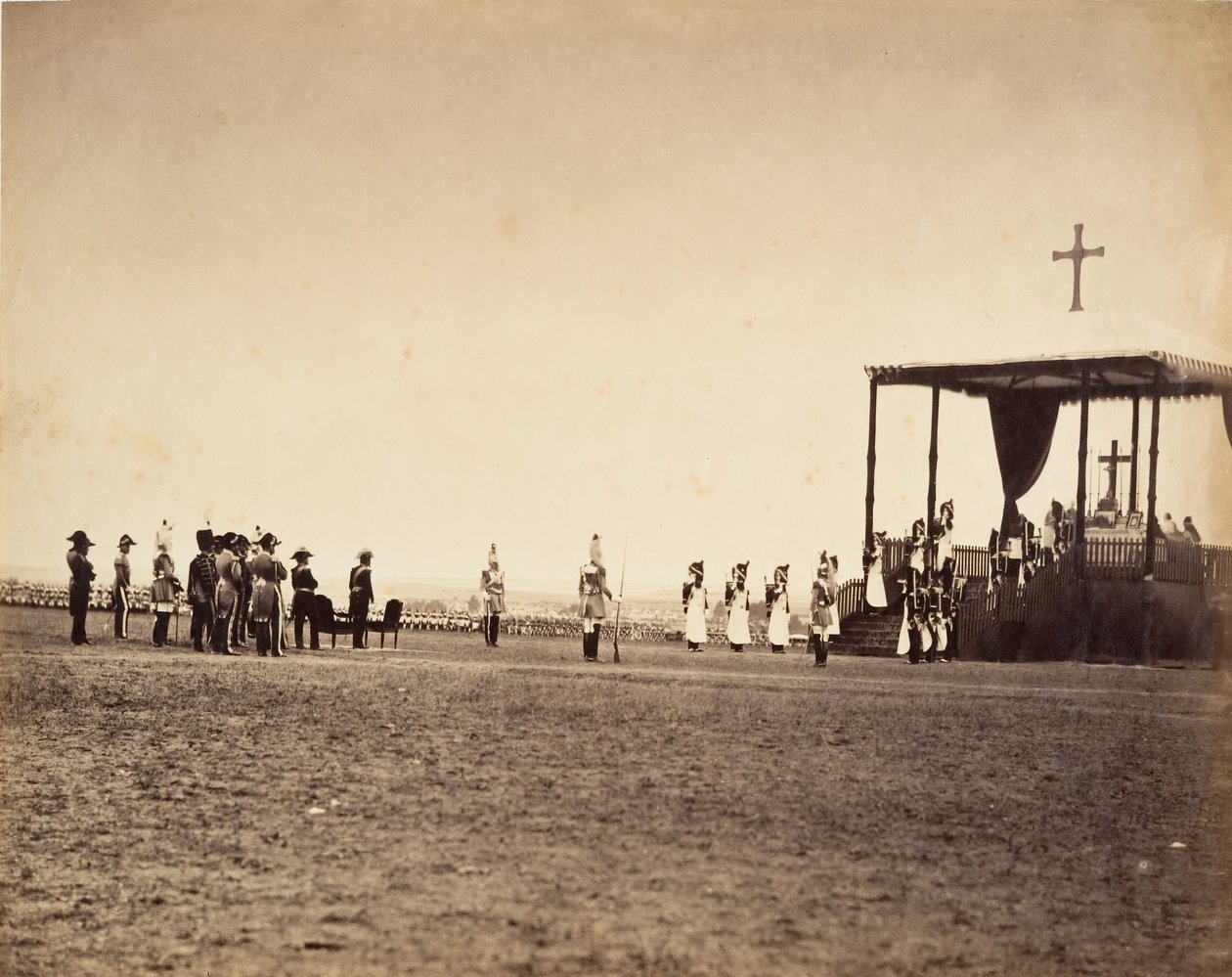 Messe på Camp de Châlons, 1857. av Gustave Le Gray