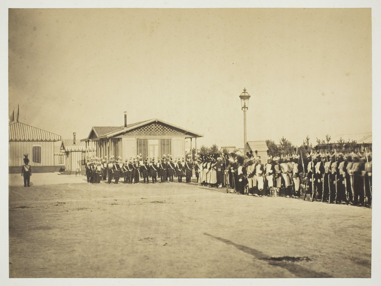Lette infanterisoldater, Camp de Châlons av Gustave Le Gray