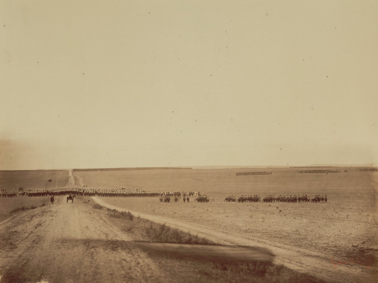 Manøvrer, Camp de Châlons av Gustave Le Gray