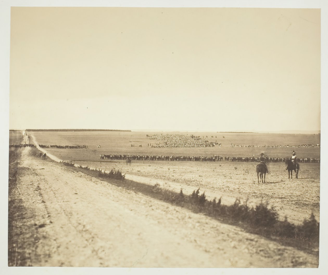 Manøvrer, Camp de Châlons, 1857. av Gustave Le Gray