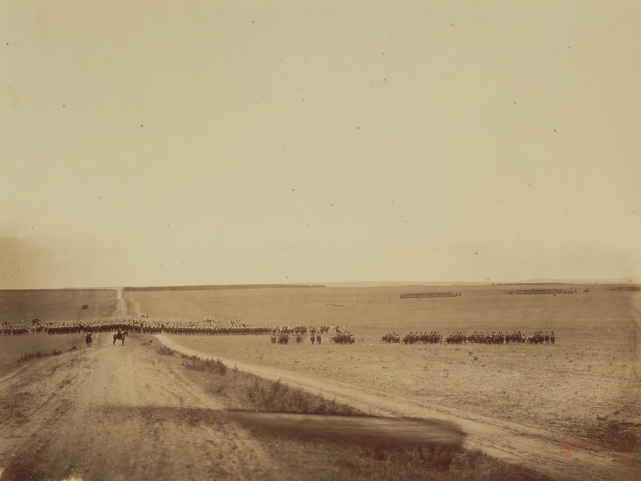 Manøvrer, Camp de Châlons, 1857. av Gustave Le Gray