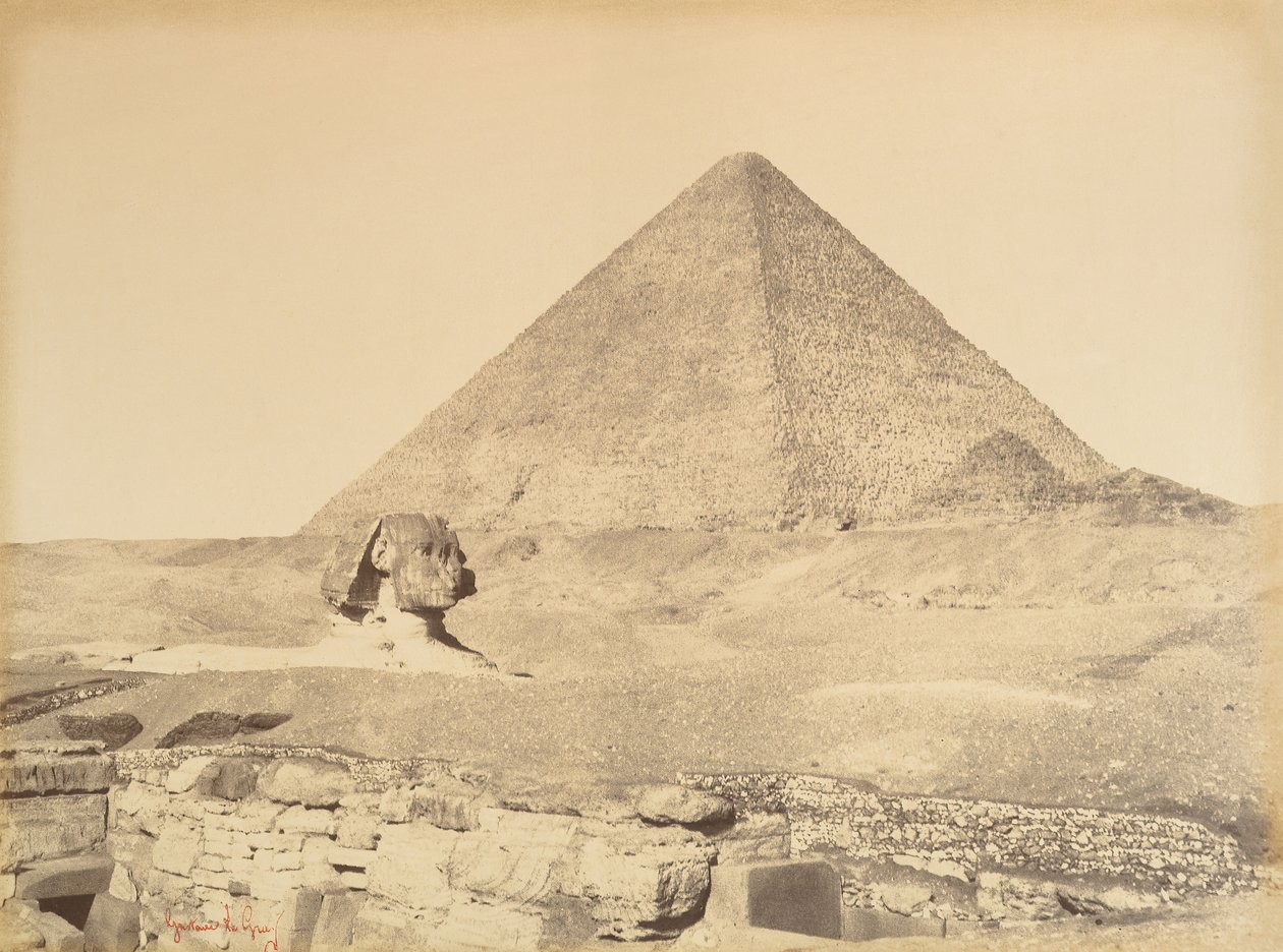 Pyramidene i Giza, 1865-69. av Gustave Le Gray