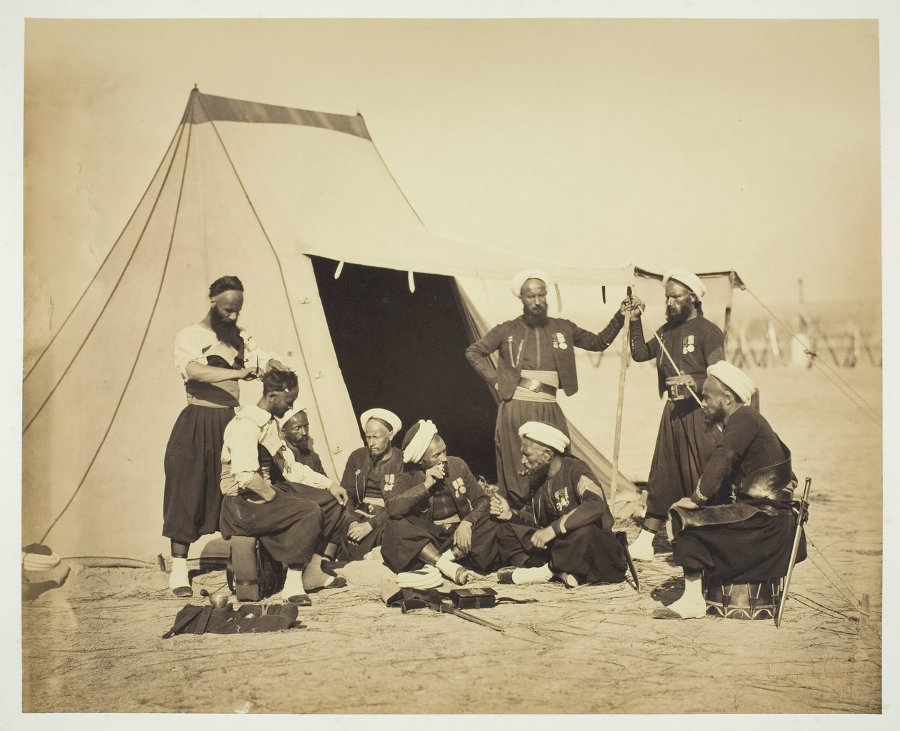 Uten tittel Zouaves, 1857. av Gustave Le Gray