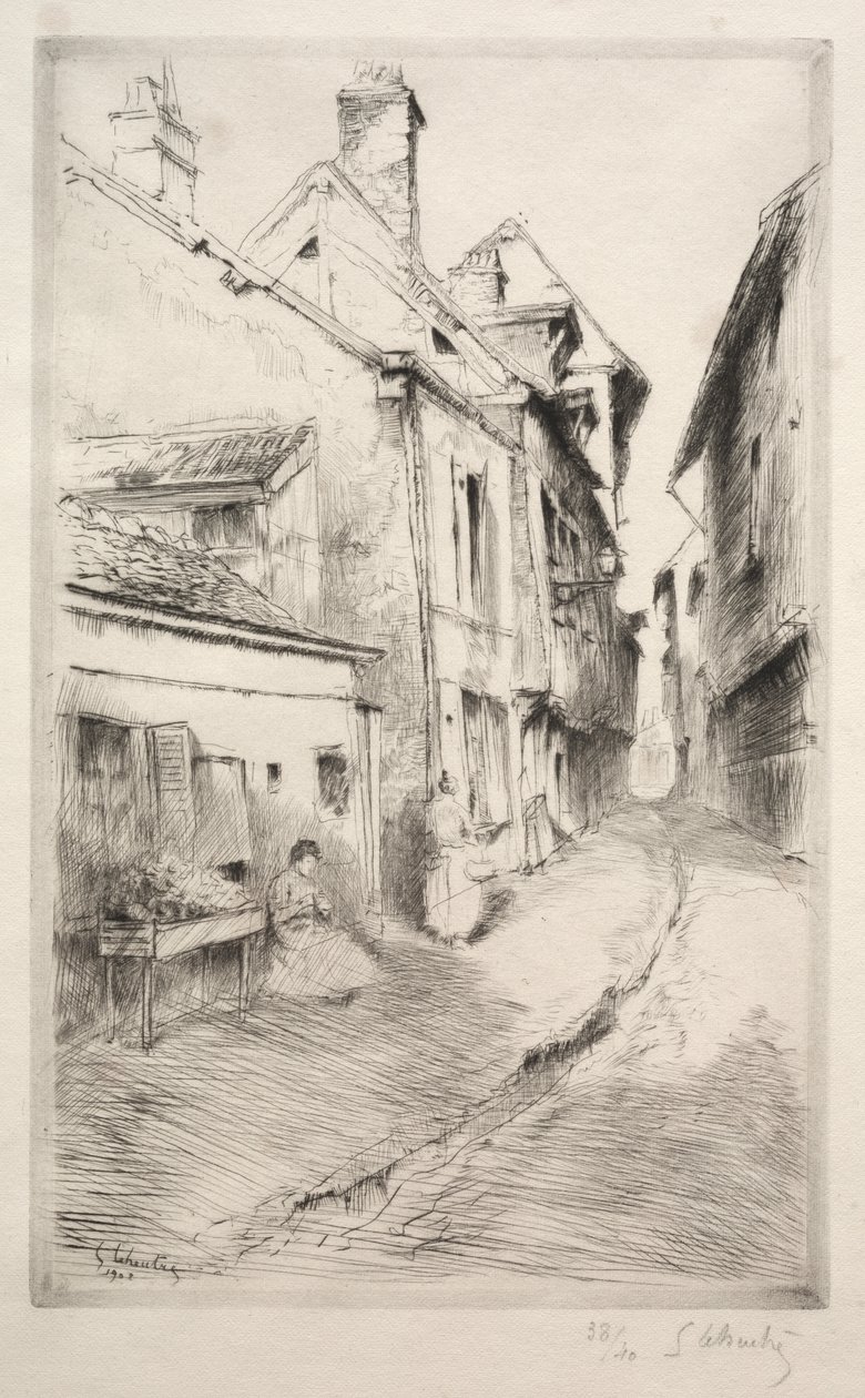 Skolegate i Troyes av Gustave Leheutre