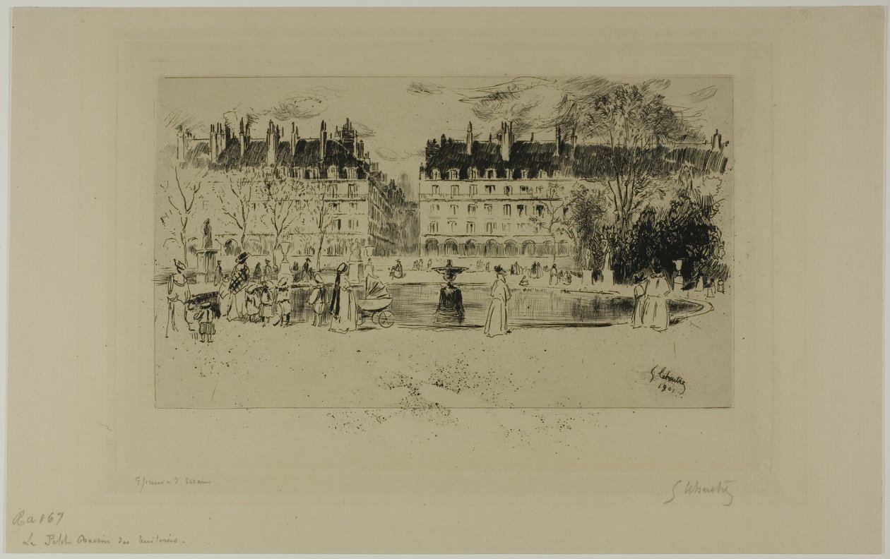 Lille tjern ved Tuileriene av Gustave Leheutre
