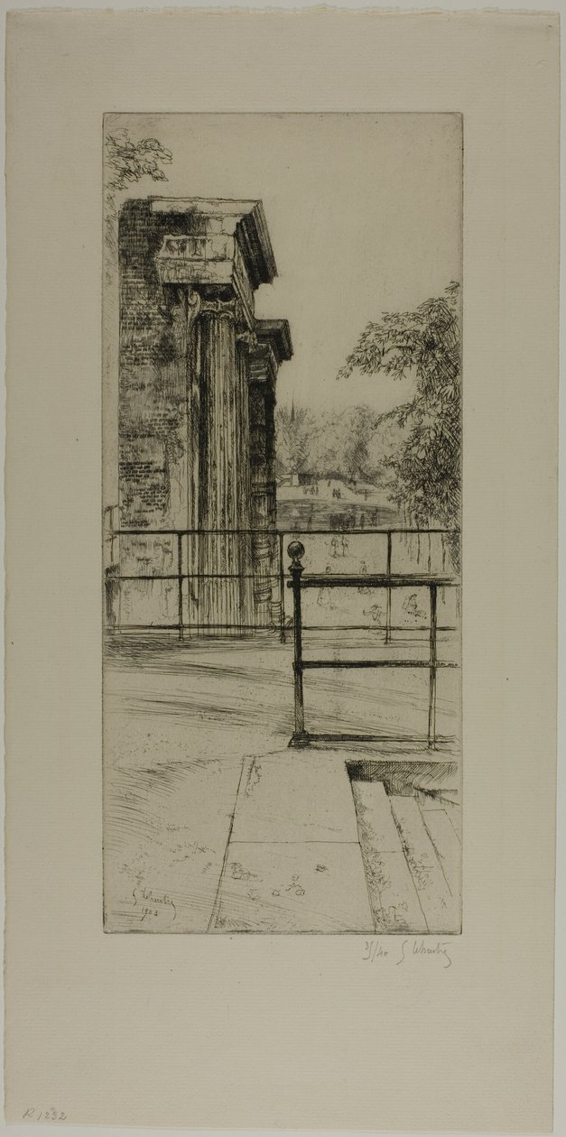 Ruinene av de gamle Tuileriene, Paris av Gustave Leheutre