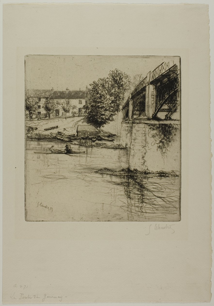 Broen ved Fournay, fra siden av Gustave Leheutre