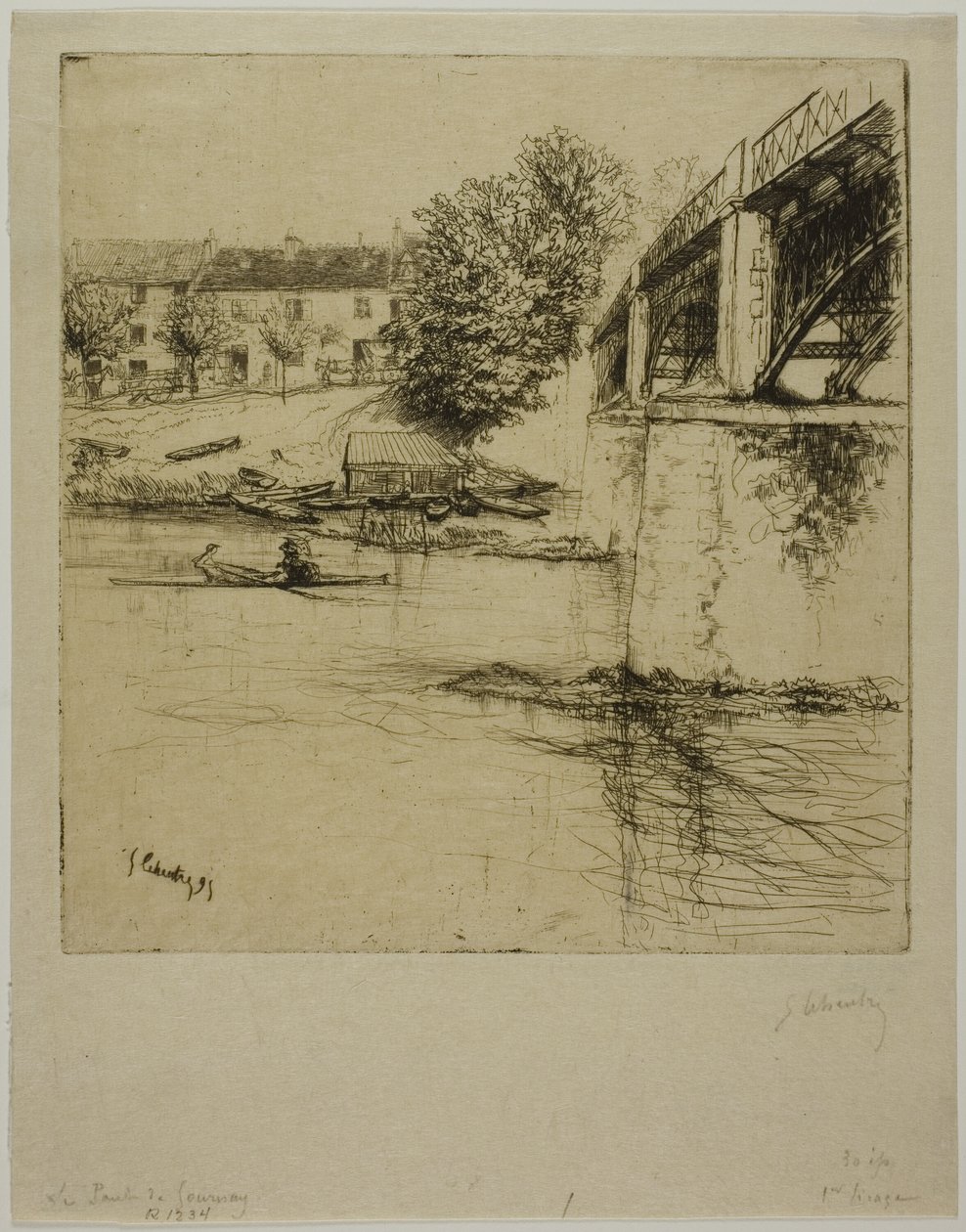 Broen ved Gournay, fra siden av Gustave Leheutre