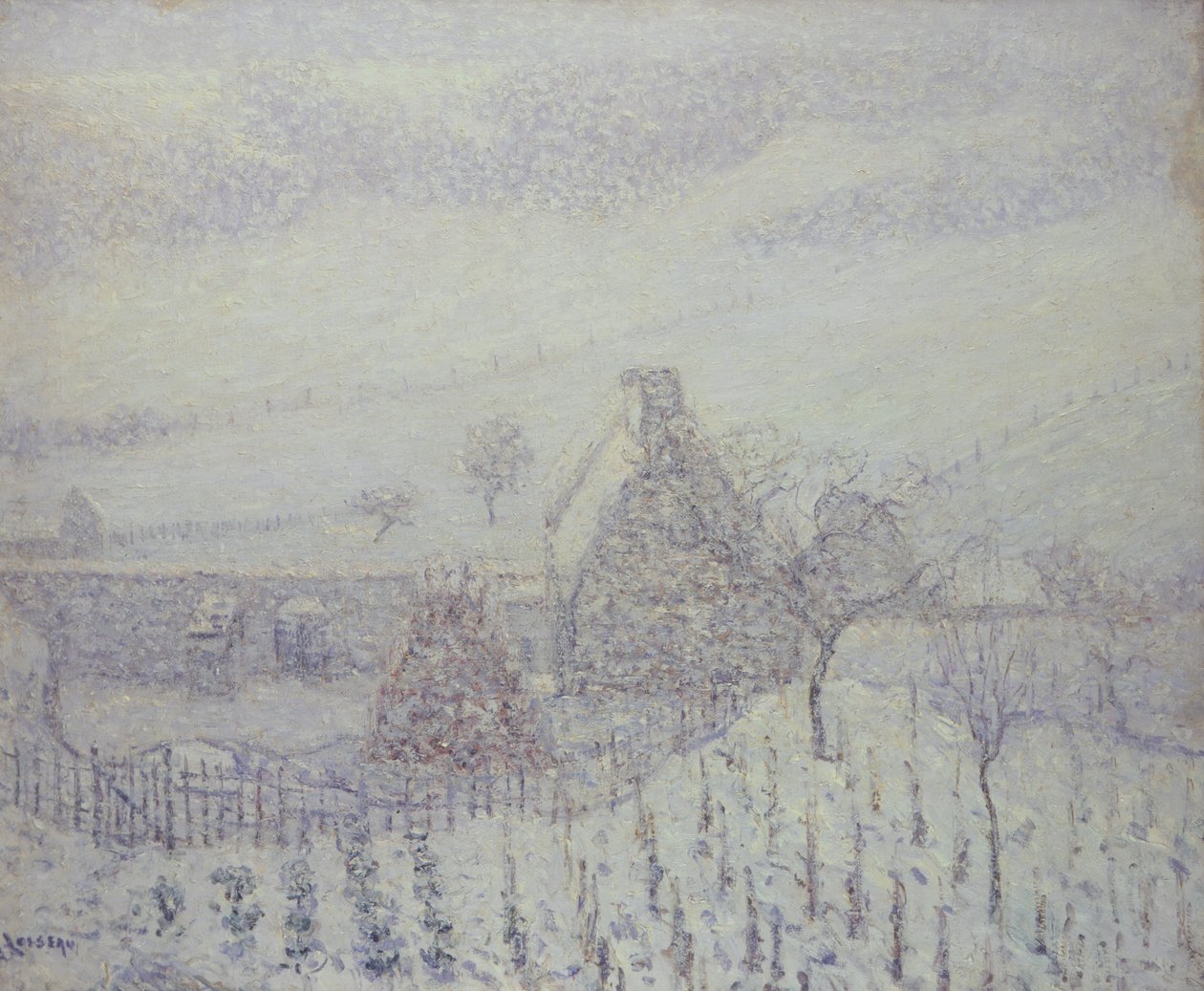 Snøstorm ved Hedouville av Gustave Loiseau