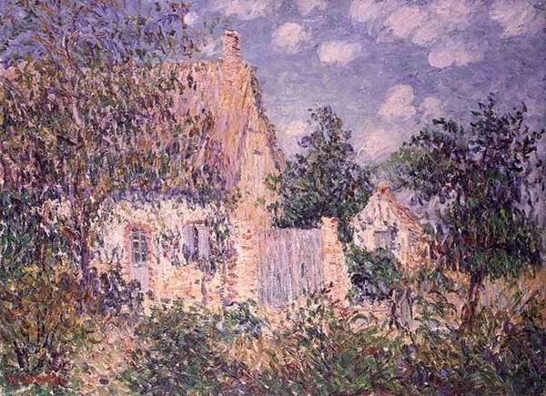 Hytte ved St. Cyr du Vaudreuil (olje på lerret) av Gustave Loiseau