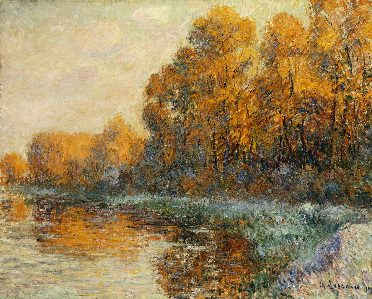 Edge of the River om høsten; Bords de Riviere en Automne, 1912 av Gustave Loiseau