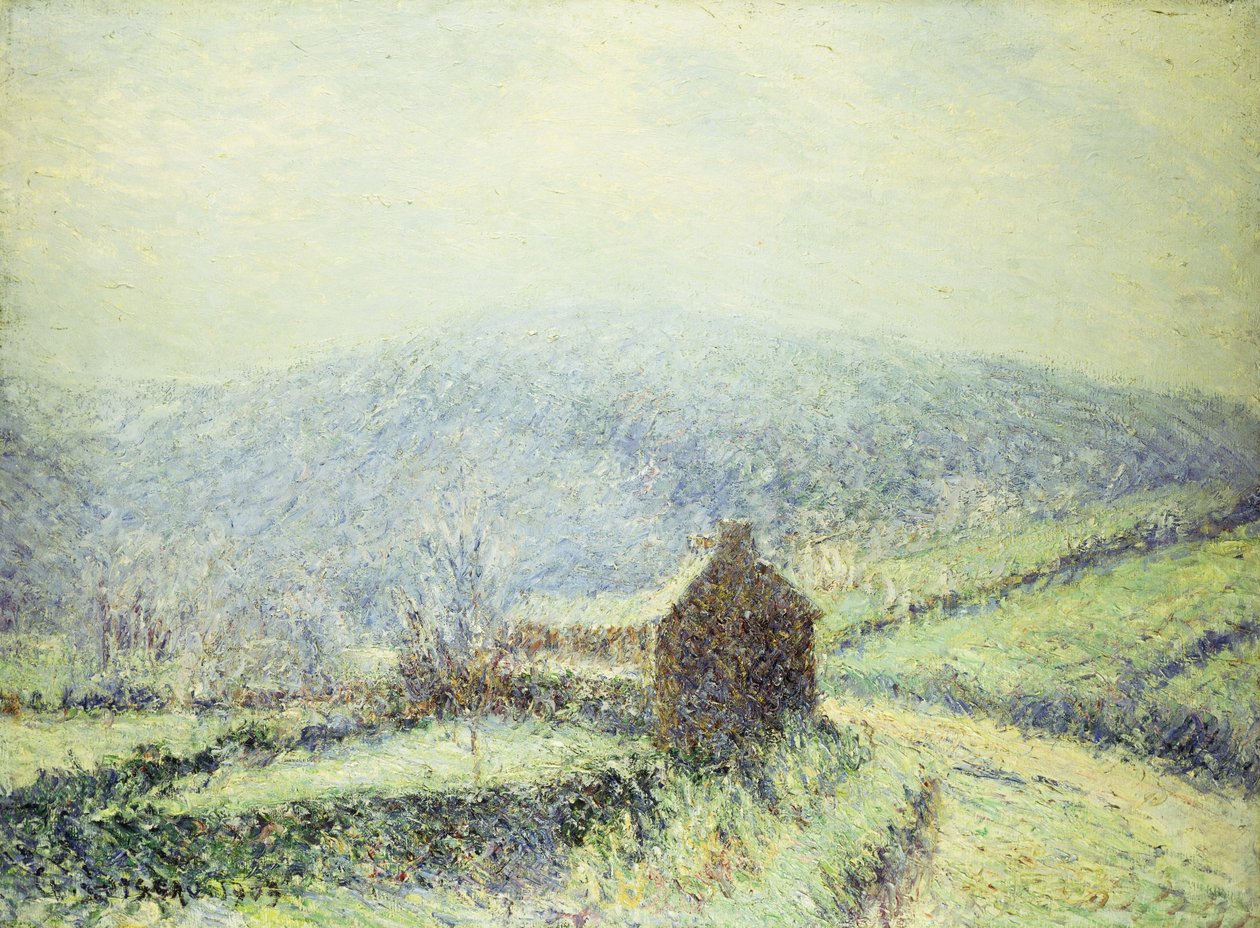 Rimfrost ved Huelgoat, Finistere; Hvit gelé med Huelgoat Finistere, 1903 av Gustave Loiseau