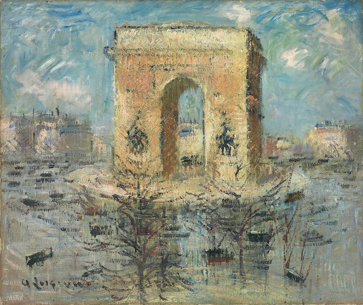 Triumfbuen, Place de l"Etoile, 1929 av Gustave Loiseau