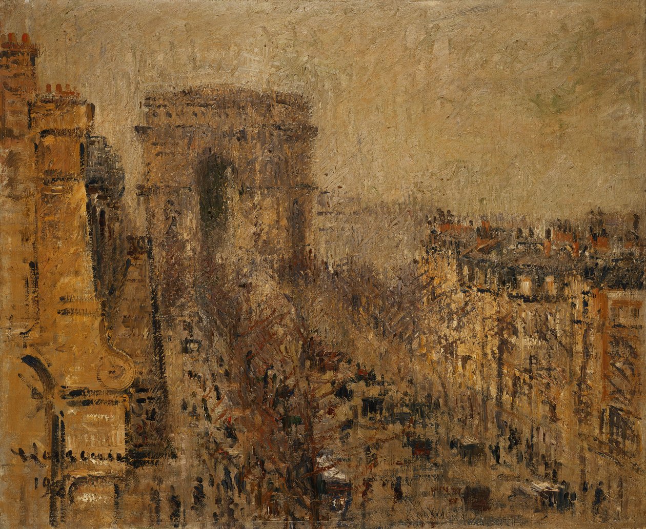 Avenue de Friedland, Paris, Cloudy Sky; Avenue de Friedland, Paris, Cloudy Sky, 1925 av Gustave Loiseau
