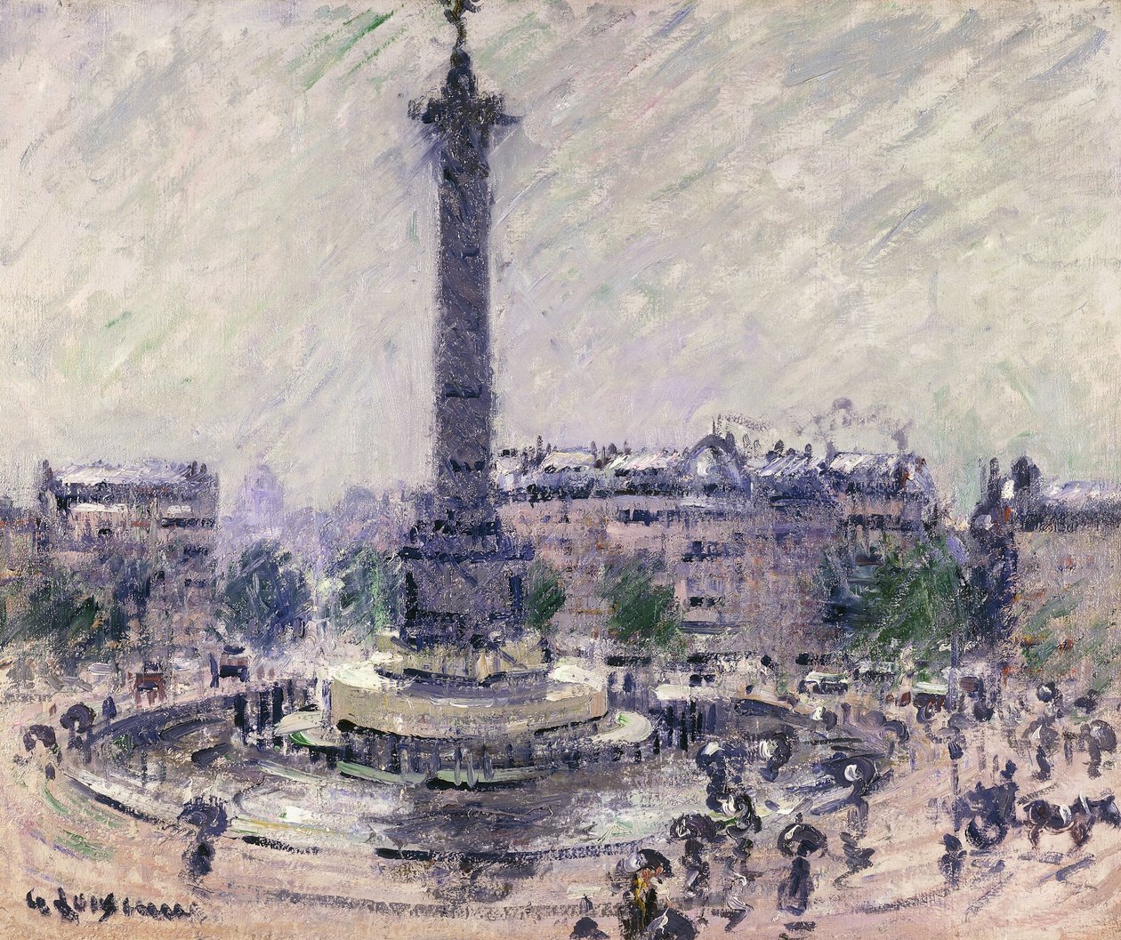 Paris, Place de la Bastille, ca. 1922 av Gustave Loiseau