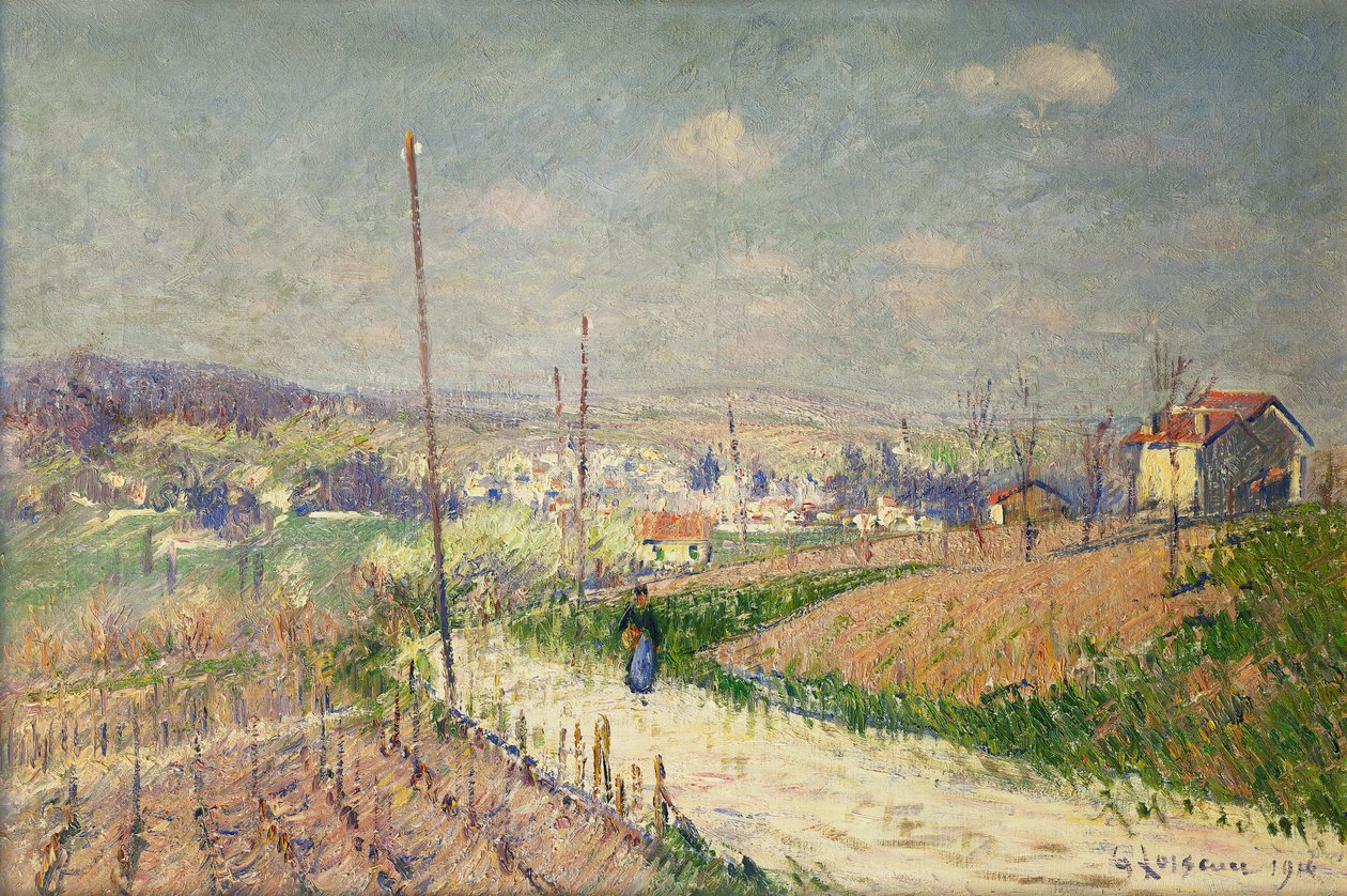 Vår i Ile de France; Vår i Ile de France, 1916 av Gustave Loiseau