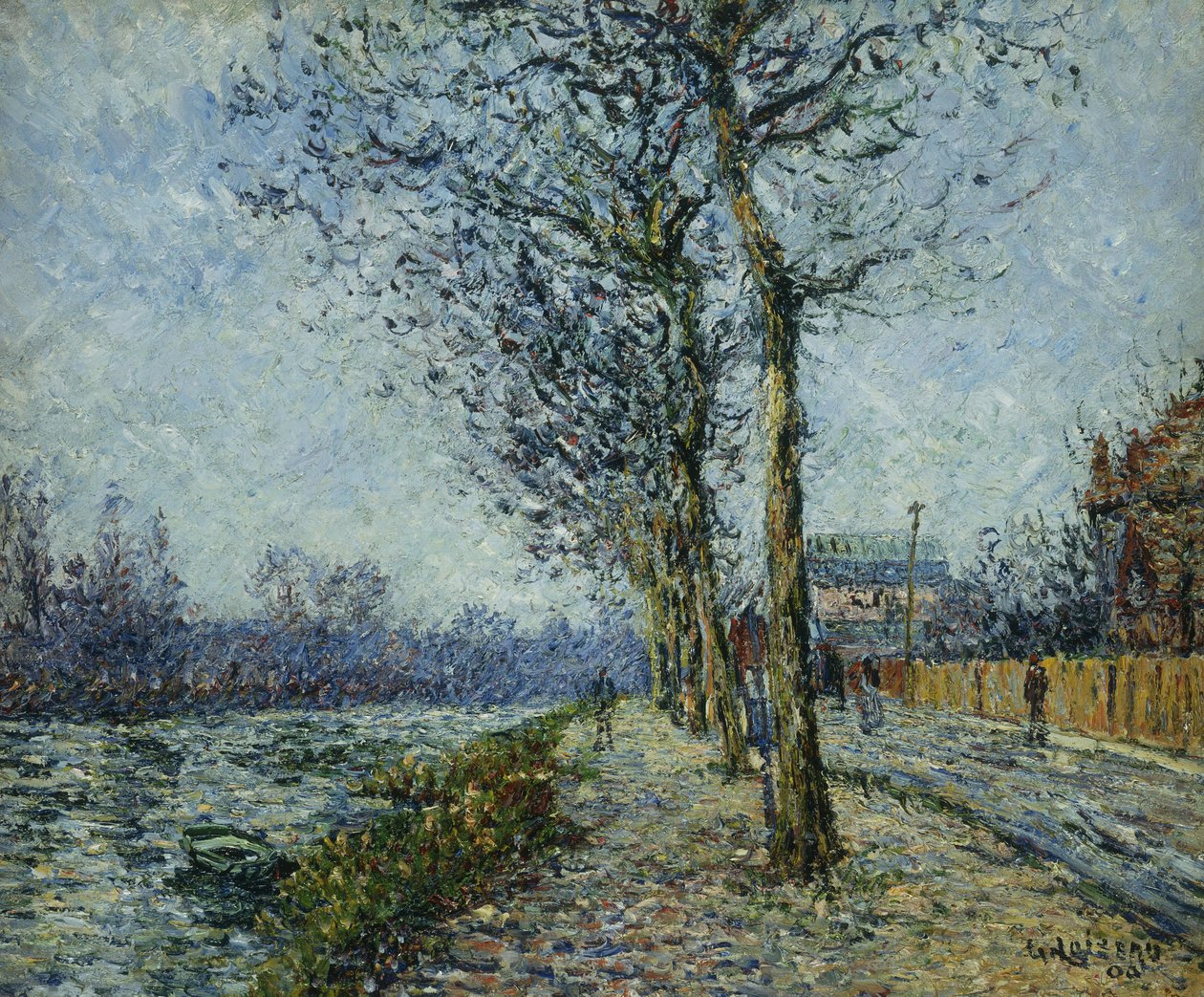 Oise ved Pontoise; The Oise at Pontoise, 1900 av Gustave Loiseau