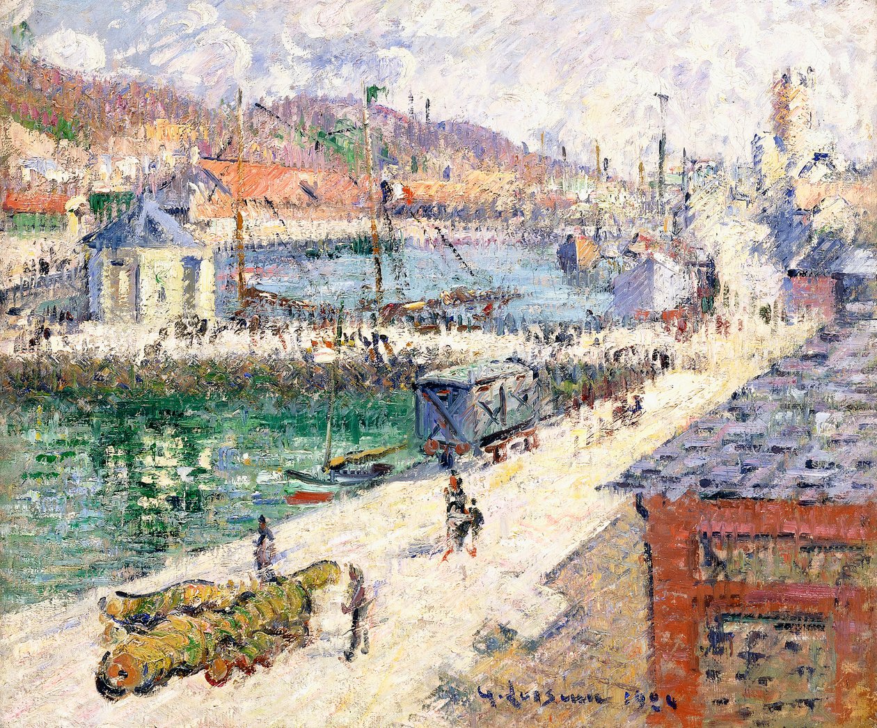 Havnen i Fecamp, 1924 av Gustave Loiseau