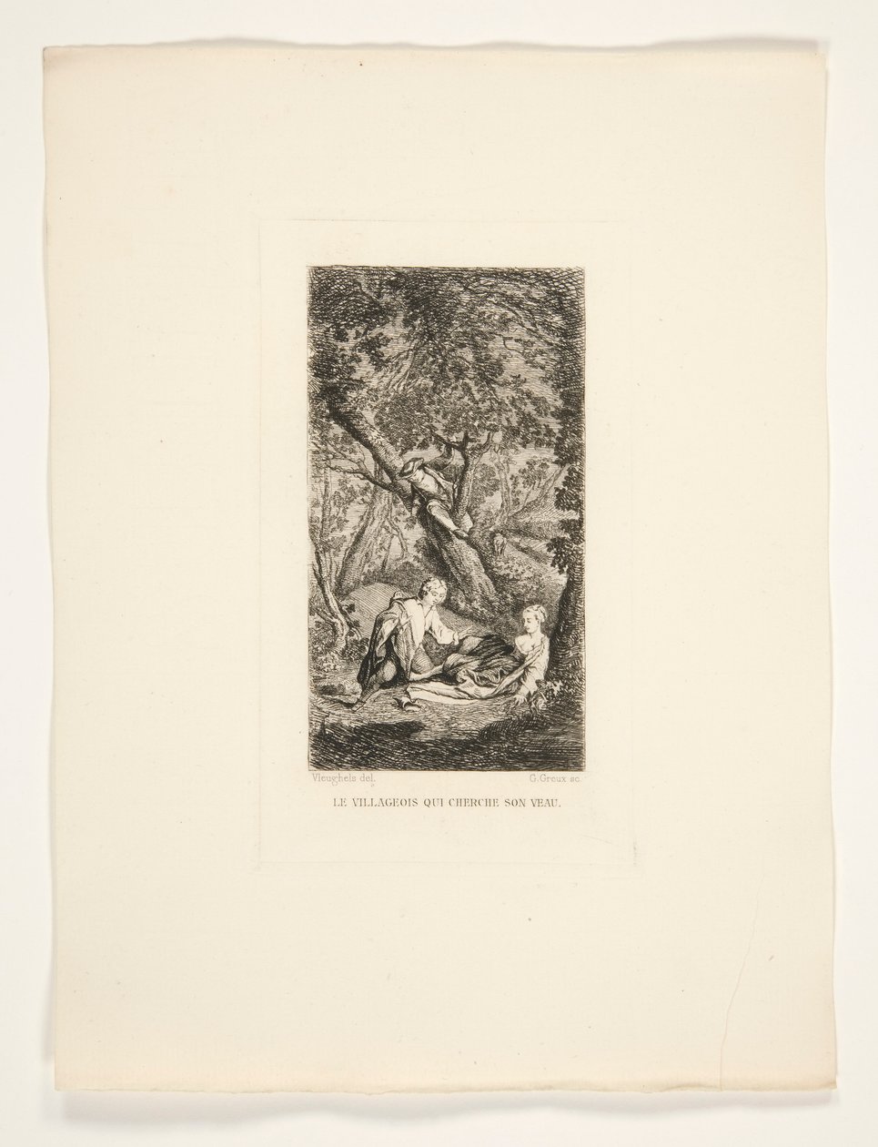 Landsbyboeren som ser etter kalven sin av Gustave Marie Greux