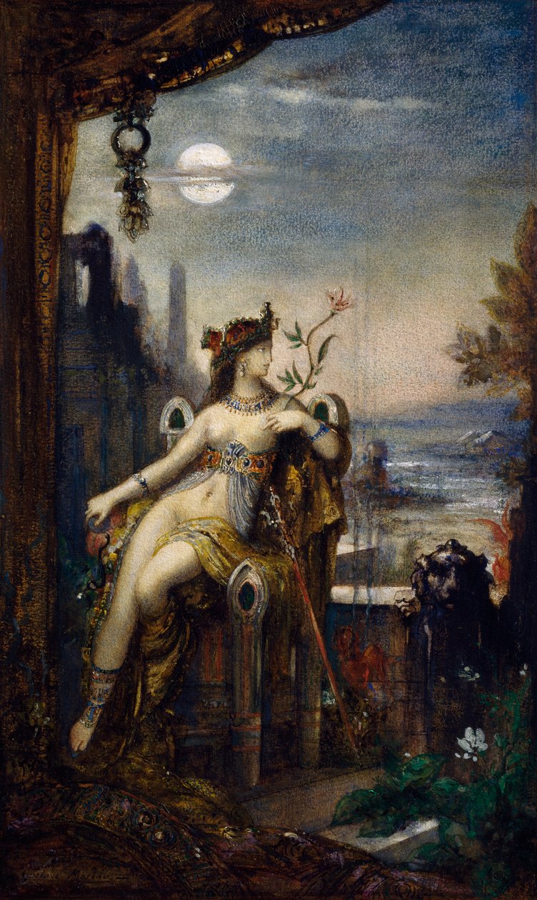 Cleopatra, av Gustave Moreau, akvarell av Gustave Moreau