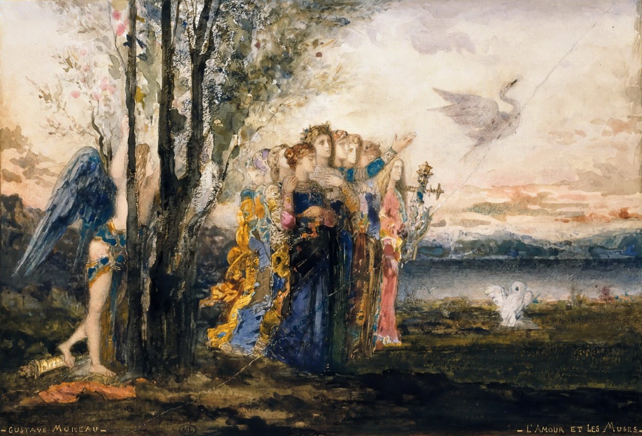 Amor og musene av Gustave Moreau