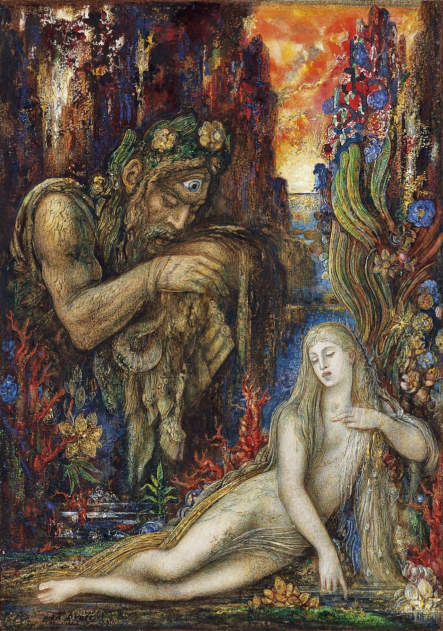 Galathea, ca 1896 av Gustave Moreau