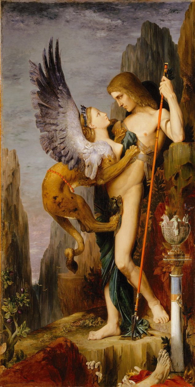 Ødipus og sfinksen av Gustave Moreau