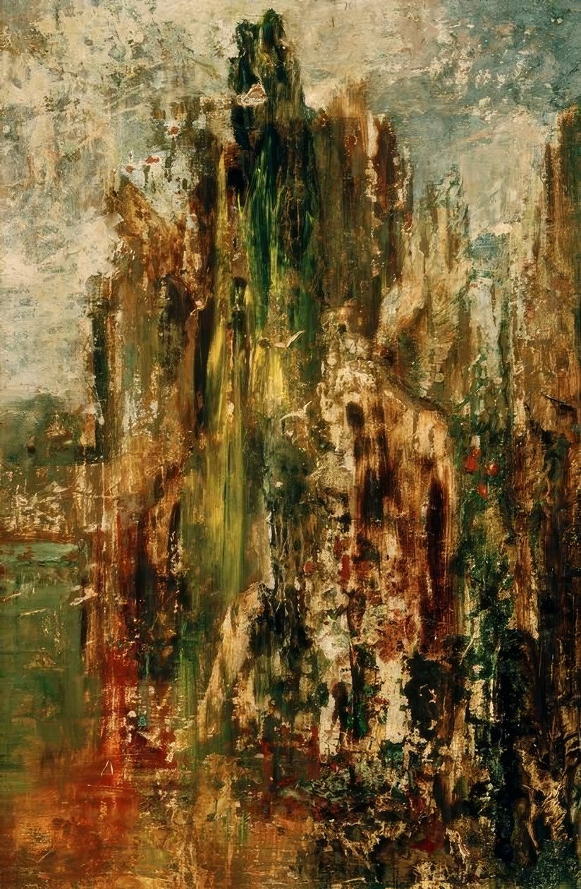 Landsbygda. Rough (ved sfinxen) av Gustave Moreau